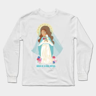 Virgen de la rosa Mística Long Sleeve T-Shirt